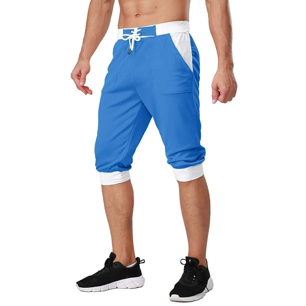 TACVASEN Mens 3/4 Running Long Shorts Mesh Gym Workout Jogger Sweat Shorts with Pockets TACVASEN Mens 3/4 Running Long Shorts Mesh Gym Workout Jogger Sweat Shorts with Pockets
